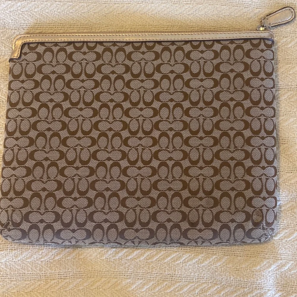 Coach signature C brown ipad case.